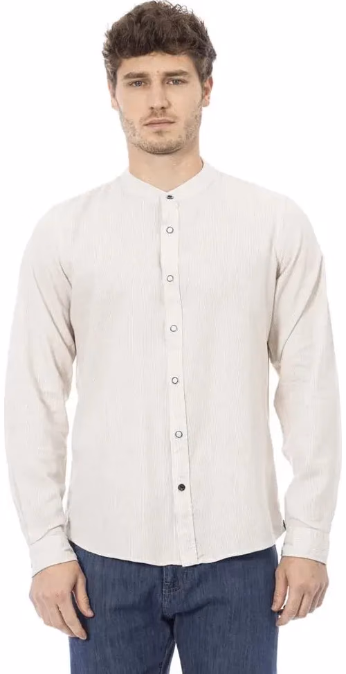Baldinini Trend White Rayon Long Sleeve T-Shirt