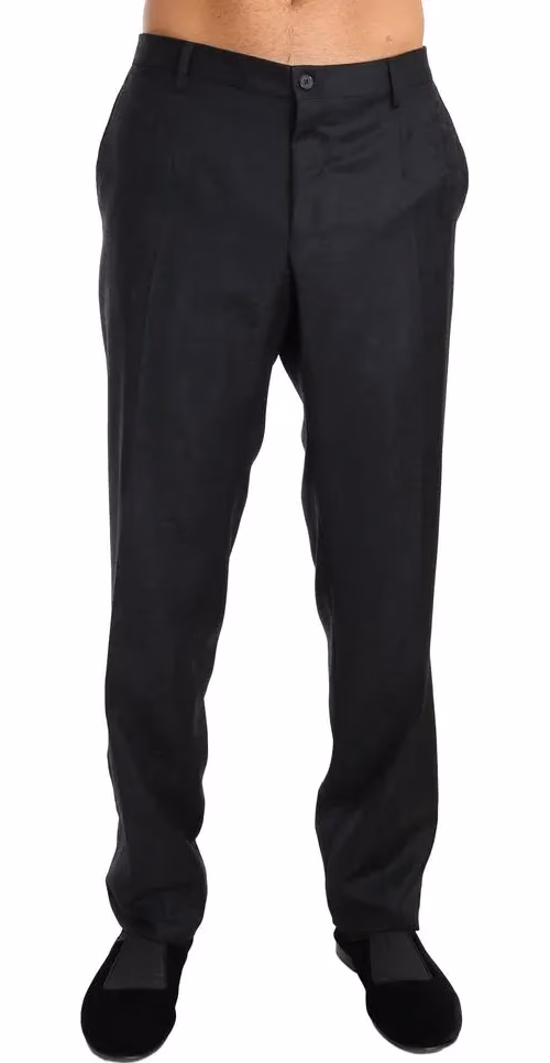 Dolce & Gabbana Gray Cotton Dress Pants