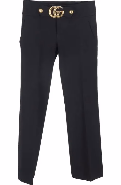 Gucci Black Viscose Dress Pants