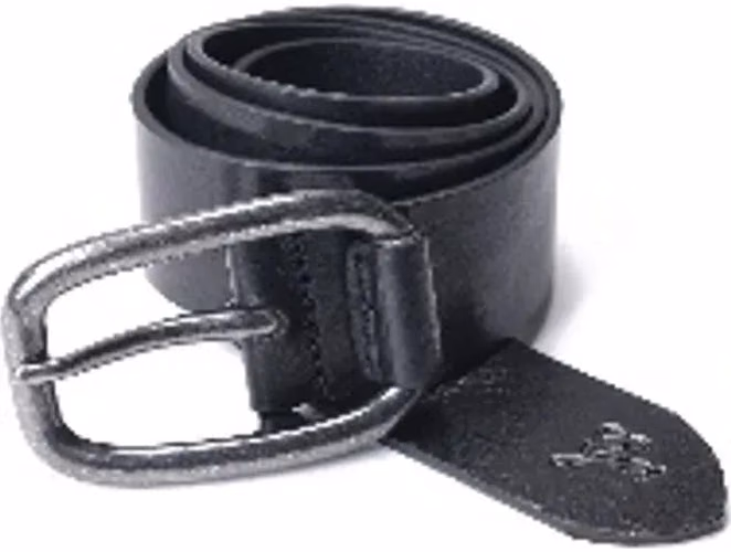 Gas Black Leather Regular Belt