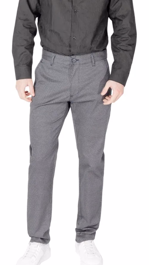 Armani Exchange Blue Cotton Skinny Pants