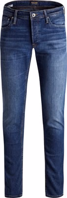 Blue Cotton Slim Fit Jeans