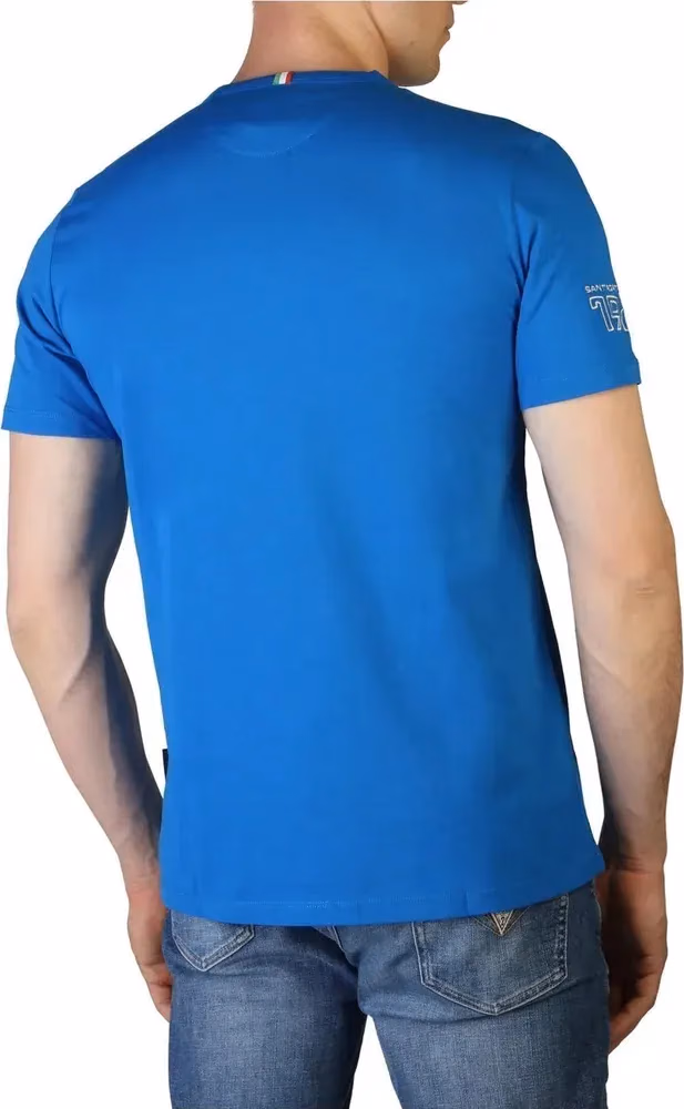 Lamborghini Blue Cotton T-Shirt