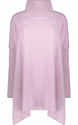 Purple Virgin Wool Poncho