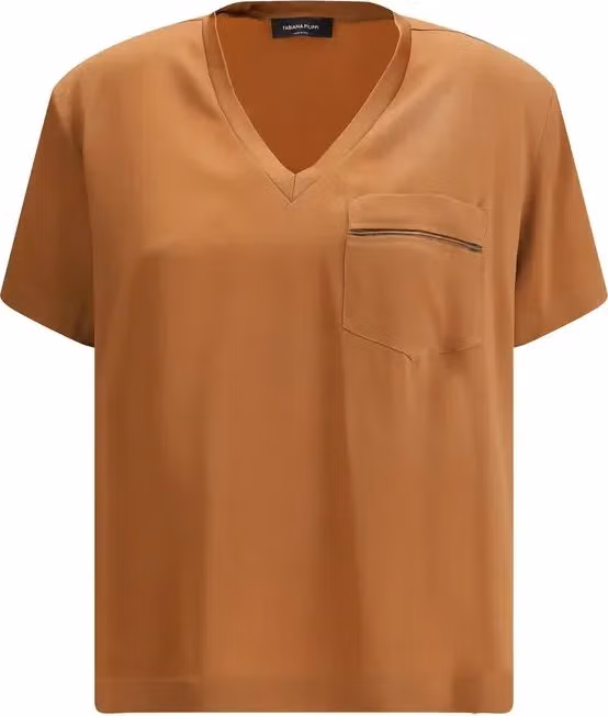 Fabiana Filippi Orange Viscose T-Shirt