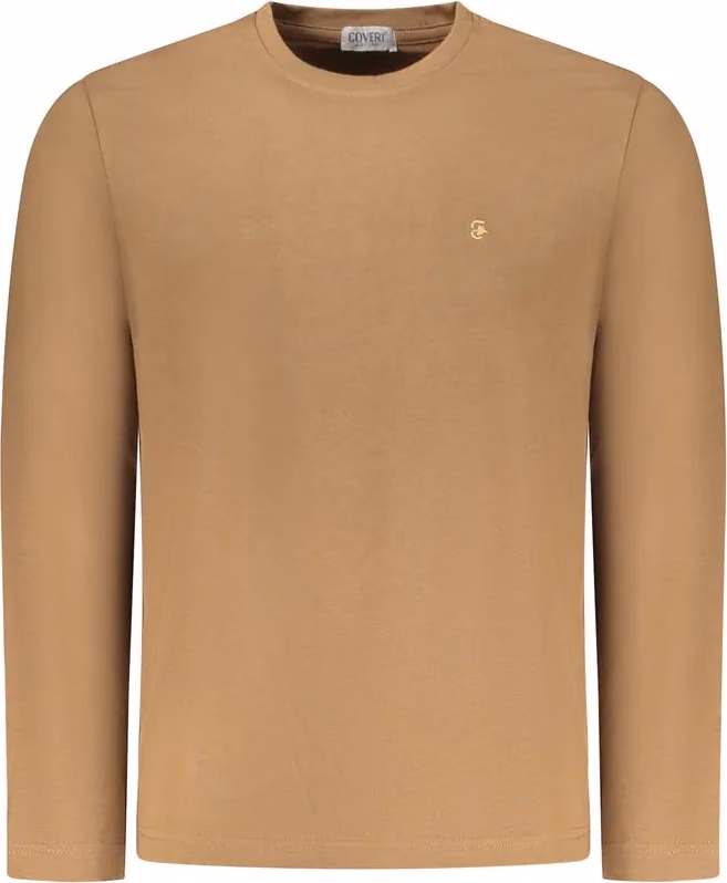 Coveri Moving Marrone Cotton Men T-Shirt