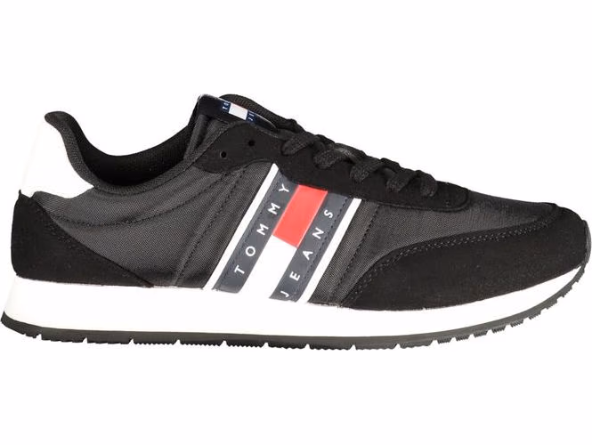 Tommy Hilfiger Black Polyurethane Men Sneaker