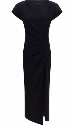 Black Cotton Casual Dress