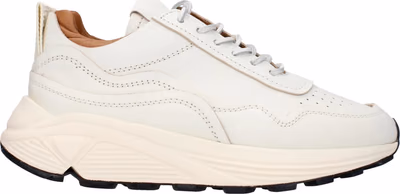 White Leather Low Top Sneakers