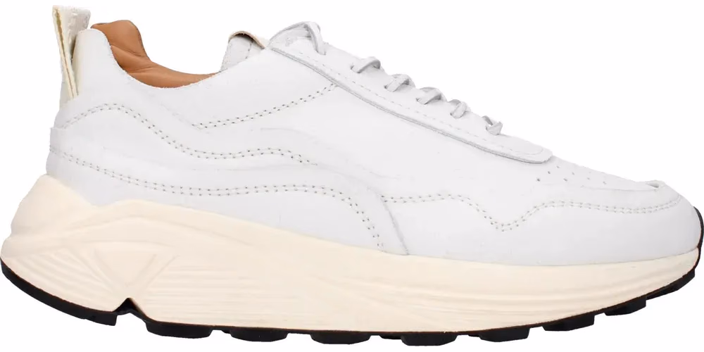 Buttero White Leather Chunky Sneakers