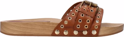 Brown Leather Slippers