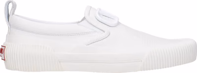 White Leather Slip-On Loafers