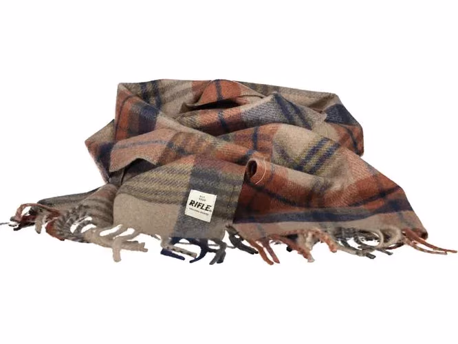 Rifle Marrone Polyester Men Scarf