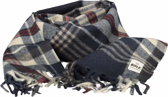 Rifle Blue Polyester Men Scarf