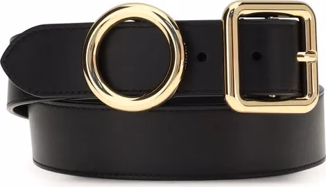 Jacquemus Black Calf Leather Bos Taurus Regular Belt