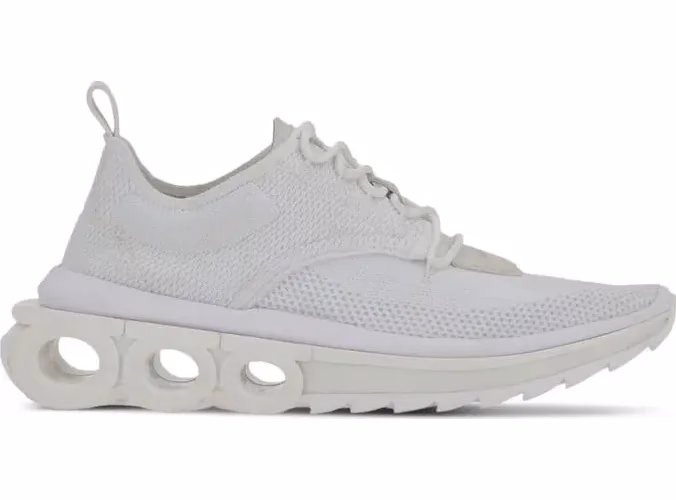 Salvatore Ferragamo White Nylon Athletic Sneakers