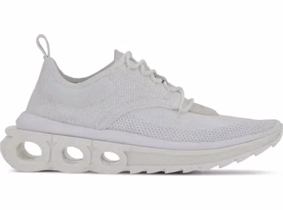 White Nylon Athletic Sneakers