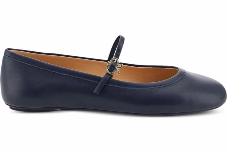 Gianvito Rossi Blue Fabric Ballet Flats