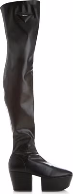 Black Calfskin Over The Knee