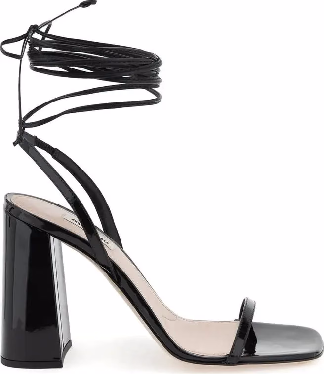 Miu Miu Black Calfskin Sandals