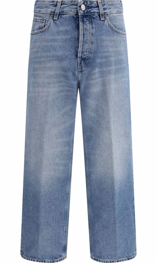 Haikure Blue Cotton Boyfriend Jeans
