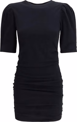 Black Cotton Casual Dress