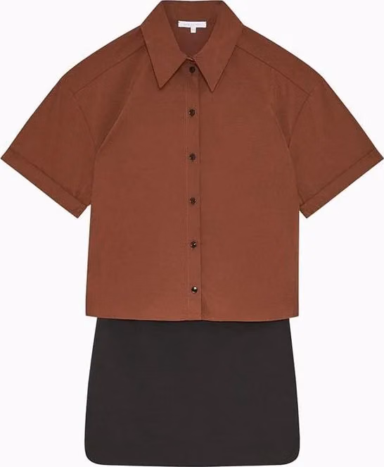 Patrizia Pepe Bicolor Polyester Shortsleeve Shirt