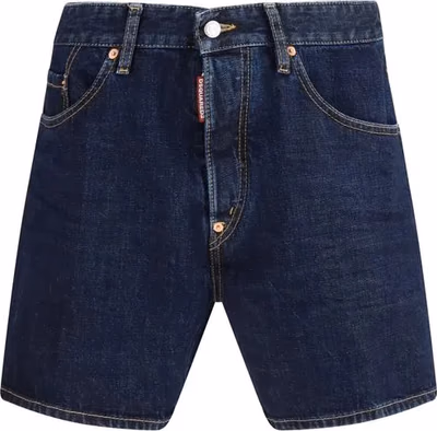 Blue Cotton Bermuda Shorts