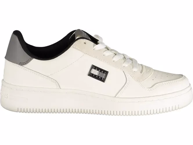 Tommy Hilfiger White Polyurethane Men Sneaker