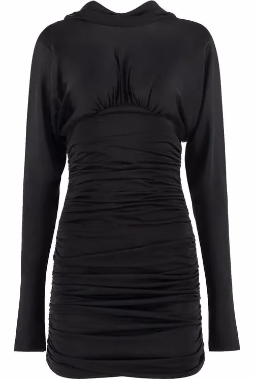 Saint Laurent Black Viscose Cocktail Dress