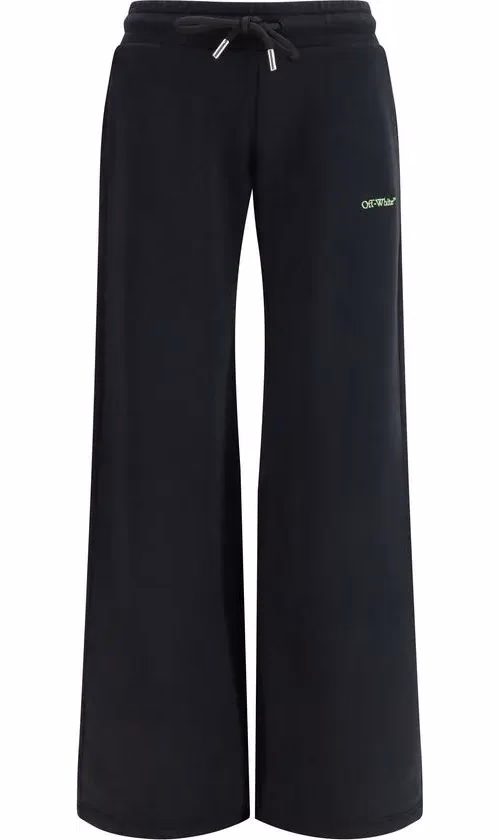 Off-White Black Cotton Casual Pants