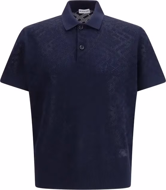 Burberry Blue Wool Polo Shirt