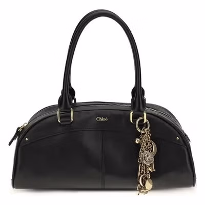 Black Calf Leather Bos Taurus Handbag