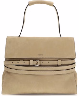 Beige Calf Leather Bos Taurus Handbag