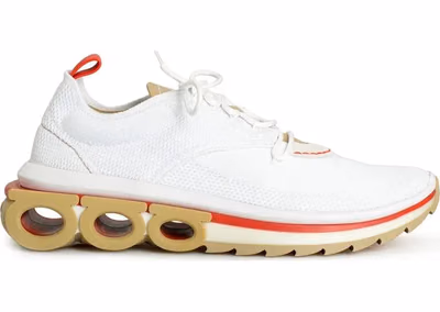 White Fabric Athletic Sneakers