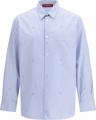 Blue Cotton Pattern Shirt