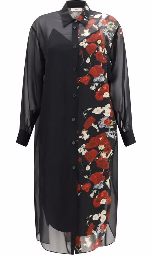 Khaite Black Silk Casual Dress