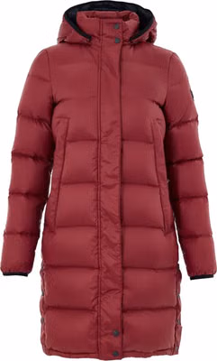 Bordeaux Cotton Full-Length Jacket