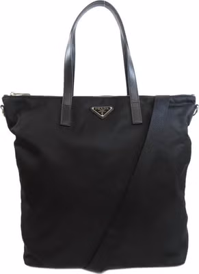 Black Nylon Tote Bag