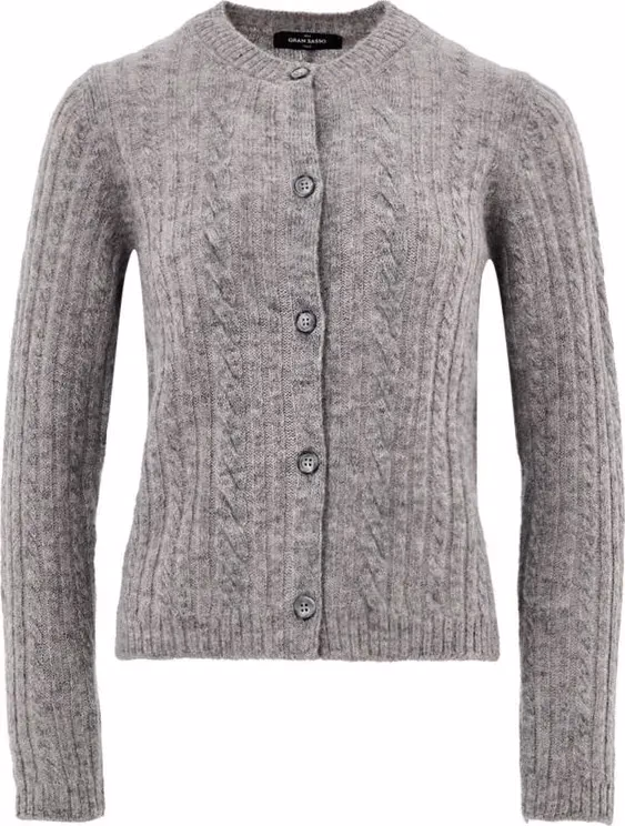 Gran Sasso Gray Wool Cardigan