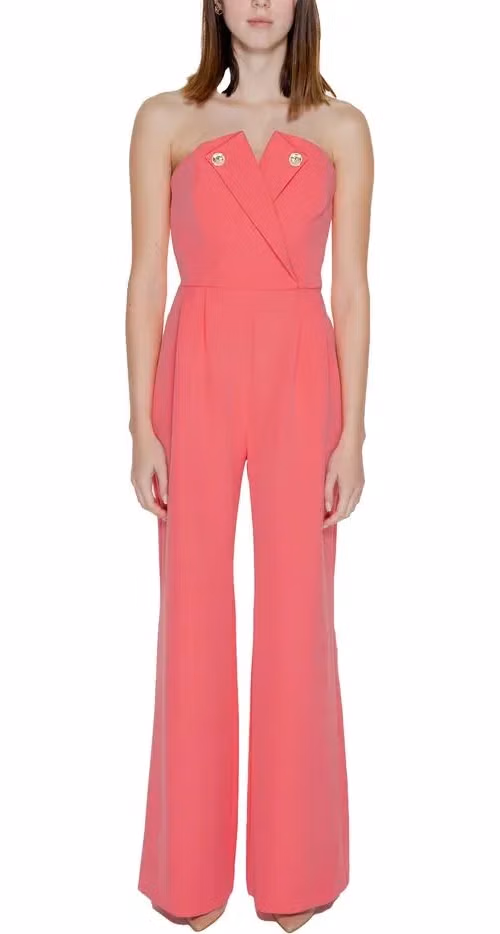 Silence Orange Polyester Jumpsuit