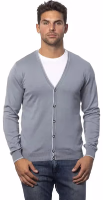 Gray Cotton Cardigan