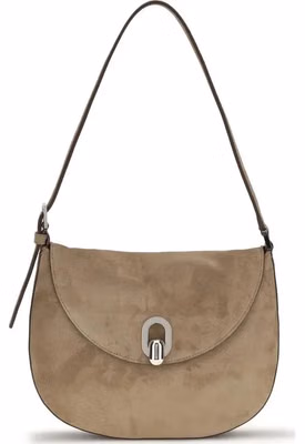 Beige Calf Leather Bos Taurus Shoulder Bag