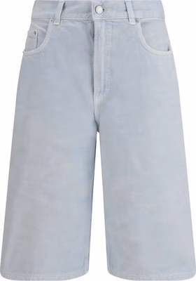 Blue Cotton Bermuda Shorts