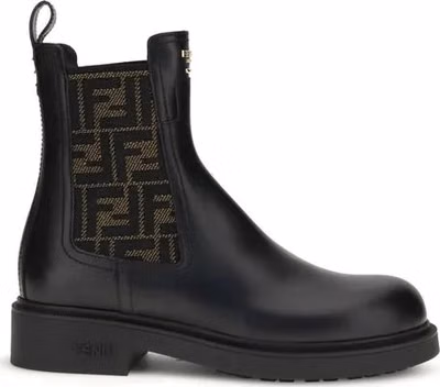 Black Calf Leather Bos Taurus Ankle Boots