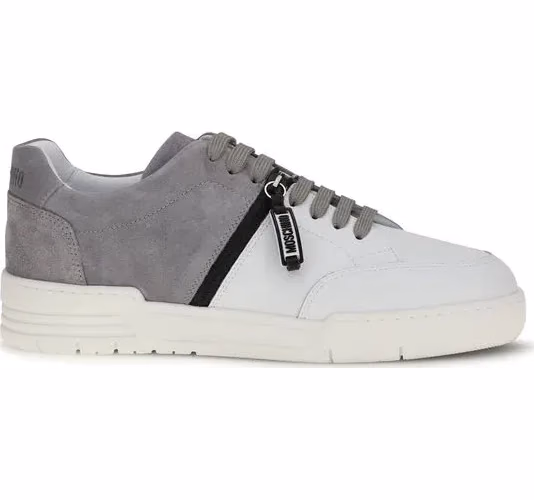 Moschino Multicolor Calf Leather Bos Taurus Low Top Sneakers