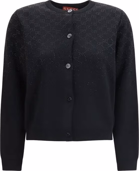 Gucci Black Wool Cardigan