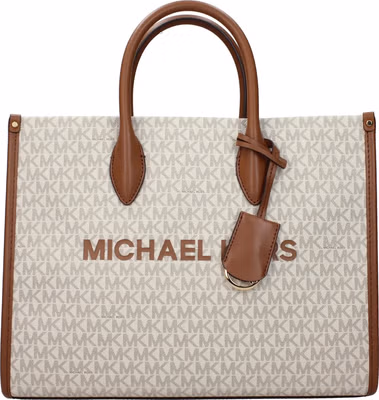 Beige Fabric Handbag