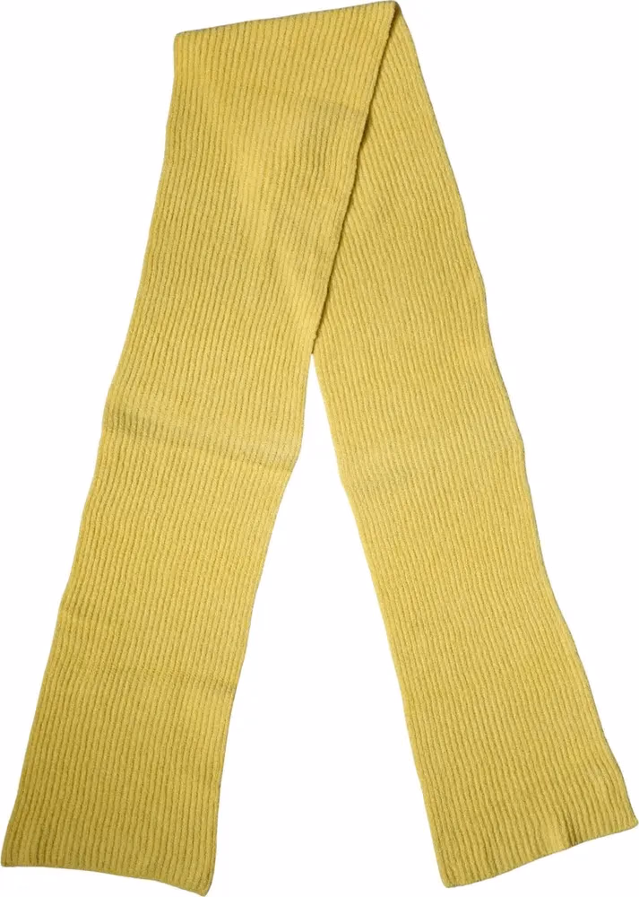 Dolce & Gabbana Yellow Cotton Knitted Neck Foulard 270cm x 31cm  Men Scarf