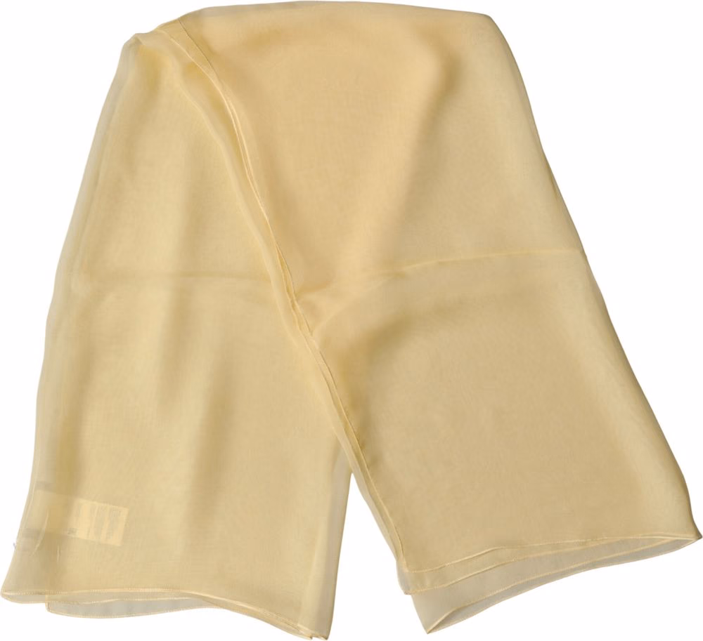 Dolce & Gabbana Light Yellow Silk Wrap Shawl Foulard 100cm x 99cm  Scarf